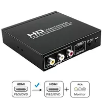 4K HDMI uyumlu CVBS RCA Kompozit AV Dönüştürücü Adaptör Koaksiyel 3.5mm Ses Çıkışı HD - AV Video Bölücü TV Kutusu Oyunları için