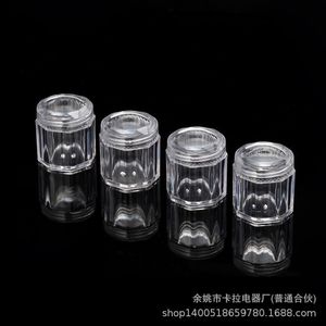 Transparent Octagonal <b>Plastic</b> Jar 10g Screw Top With Lid Cosmetic Sample Container For Glitter Cream <b>Packaging</b> - Product Image 3