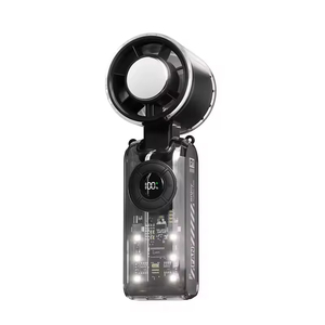 New Design Portable Wearable <b>Mini</b> <b>USB</b> Electric <b>Fan</b> 4000mAh High Speed Adjustable Foldable Transparent Handheld Ice Household - Product Image 2