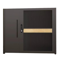 Puerta Moderna Forjada de Aluminio con Control Manual, Diseño Francés Ecológico y Duradero, Fácil Instalación, 5 Años de Garantía