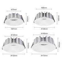 Éclairage intérieur, projecteur rond, downlight, lampes encastrées pour la maison et le bureau, lampes encastrées au plafond, downlights LED COB AC220V