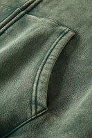 Sweat à capuche zippé pour homme, coupe oversize, en coton épais, délavé à l'acide, style streetwear vintage, avec logo personnalisé, haute qualité