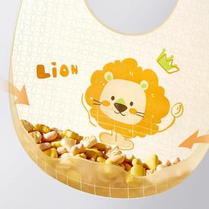 Bavoir pour bébé en silicone réutilisable et imperméable avec logo personnalisé, bavoir d'alimentation pour enfants en silicone de qualité alimentaire, pour la maison - Product Image 5