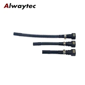 HOT Selling Black Fuel Line Hose Corrugated Pipe Nylon Tube Easy Connecting Many Lengths For Choice