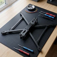 Kit de châssis de drone FPV longue portée en fibre de carbone 3K de type H de 10 pouces, empattement de 387 mm, accessoires de cadre de quadricoptère