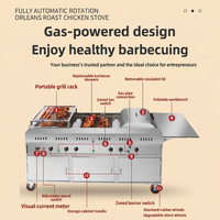 Machine à kebab automatique rotative pour poulet rôti à l'orlogne, canard, agneau, en acier inoxydable 304