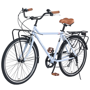 ZUKKA 26 Polegada <span class=keywords><strong>Vintage</strong></span> Estrada Bicicleta Com Estrutura De Aço e V Freio 7 Velocidade Commuter City Bike Entrega Rápida - Product Image 2