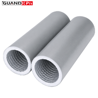 Conduite acoustique flexible 100 % sans fibre de verre, sans odeur, en mousse nano isolante pour filtre à charbon et ventilateur d'extraction