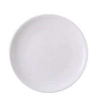 Ensemble d'assiettes en céramique blanches et dorées de luxe, plats ronds peu profonds en porcelaine de plusieurs tailles pour cadeau de mariage ou usage en restaurant