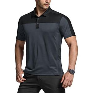 Luxe Slim Fit Haute Qualité Imprimé Nylon Cachemire 100% Coton Séchage Rapide Respirant Manches Courtes Logo Personnalisé Usine Hommes de Golf - Product Image 1