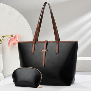 Nuevo bolso de mano de PU Vintage de Color sólido para mujer, Sencillo, versátil, práctico, conjunto de dos piezas, bolso grande de hombro - Product Image 6