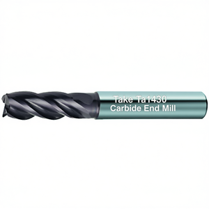 ดอกกัดคาร์ไบด์ Ttake Ta1430 เคลือบนาโน TiAlN มุมเกลียว 36 38 องศา 4 ฟลุต - Product Image 2