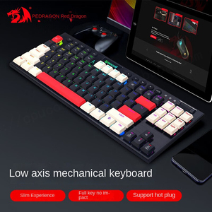 Redragon Bàn phím cơ không dây 87 phím k621 phích cắm nóng Ba chế độ trục thấp RGB ABS máy tính xách tay màu văn phòng trò chơi thể thao điện tử - Product Image 5
