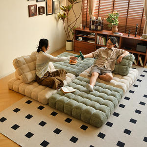 Sofá Modular Waffle Color Crema, Forma Cuadrada en U, Relleno de Espuma, Diseño Artístico, para Sala de Estar, Uso Adulto - Product Image 4