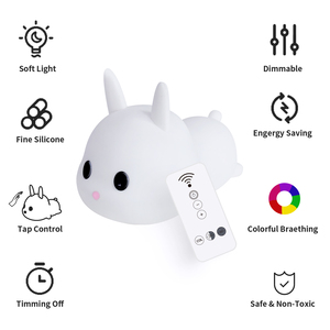 Ute ababbit hahape nimnimal recargable Colorful iliilicono Night ununny able AMP - Product Image 4