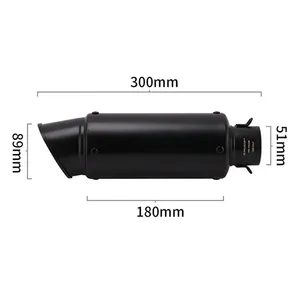 ท่อไอเสียรถจักรยานยนต์ StarNav รุ่น Universal แบบตรง สำหรับ 250SR Z900 R6 R1 R3 ท่อไอเสียแต่ง ความจุขนาดใหญ่ อะไหล่รถยนต์ - Product Image 1