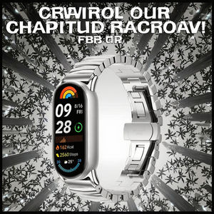 ODM HOLDMI, correa de metal de lujo, <span class=keywords><strong>serie</strong></span> 80106, hebilla de bambú de oro rosa, sólido SS MiBand 8, pulsera de reloj de una pieza unida <span class=keywords><strong>Mi</strong></span> - Product Image 3