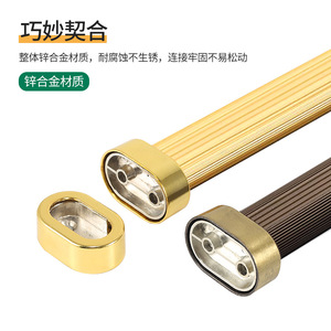 Aluminium Alloy Clothes <b>Rail</b> <b>Wall</b> Mount Gold Durable Wardrobe Hardware Accessory - Product Image 5
