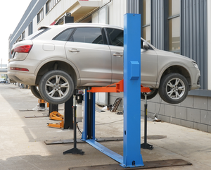 Pont élévateur de <span class=keywords><strong>garage</strong></span> 2 colonnes rouge et bleu personnalisé, capacité de levage 4000 kg, hauteur de levage 1,85 m, durable pour véhicules - Product Image 4