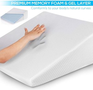 Cojín de <span class=keywords><strong>reflujo</strong></span> ácido para cama, almohada con gel de refrigeración hipoalergénico, parte superior de espuma viscoelástica - Product Image 5