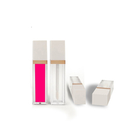 Nouveauté 2023 – Boîtes carrées en plastique sérigraphiées écologiques de 7 ml pour gloss à lèvres, tubes vides noirs et blancs pour rouge à lèvres