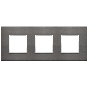 Int71 Lava Grey 3 Gang Wall <b>Switch</b> <b>Plate</b> 240mm Length 9.7cm Width 1.7cm Height - Product Image 1