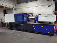 Machine de moulage par injection horizontale automatique d'occasion MA2000 contrôlée par PLC pour matériaux HDPE/PET/ABS/PP/EPS/PC