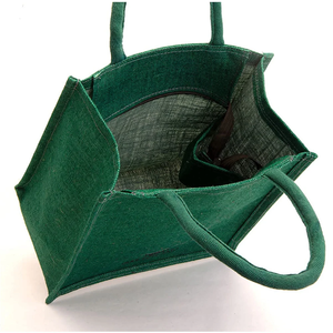 Sac fourre-tout en toile de jute coloré personnalisé, réutilisable, économique, pour le déjeuner, les courses, les voyages, les pique-niques, pour hommes, femmes et filles - Product Image 3