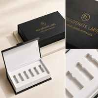 Boîte cadeau rigide de luxe personnalisée avec logo, doublure en EVA, estampage à chaud doré pour échantillons cosmétiques, emballage de parfums et de soins de la peau