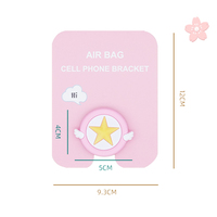 Soporte de Agarre para Teléfono al por Mayor, Soporte de Dedo Plegable Telescópico Creativo de PVC con Diseño de Dibujos Animados para Teléfono Móvil, Regalos Novedosos con Logotipo Personalizado