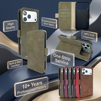 Étui portefeuille vintage en similicuir suédé mat avec fentes pour cartes et support rotatif à 360° °   Coque de protection antichoc pour iPhone 7 8 PLUS