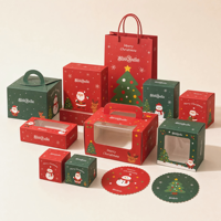 Boîte à gâteau de Noël personnalisée Blisssmile, imprimée, biodégradable, emballage professionnel pour boulangerie, cadeaux, transport