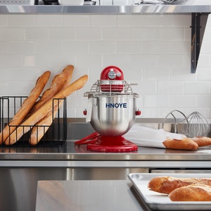 Batteur sur socle planétaire commercial 7L 3-en-1 avec crochet pétrisseur, fouet et batteur pour <span class=keywords><strong>pain</strong></span>, gâteaux et pâtisseries - Product Image 3