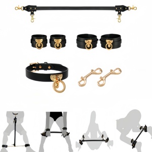 Игрушки для БДСМ: Регулируемый съемный металлический стержень для расширения ног, высококачественные наручники и ножные кандалы, реквизит для флирта - Product Image 2