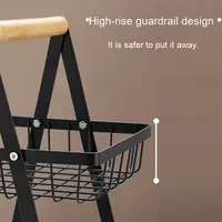 Royaumann Étagère de rangement à trois couches Grilles métalliques multicouches en PP pour la maison, le salon, le stockage de collations de fruits secs ou la corbeille de fruits