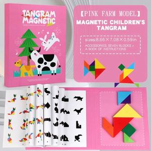 Jeu de réflexion pour tout-petits : Puzzles de voyage géométriques, jouets, blocs magnétiques, Tangram, puzzle 3D - Product Image 1