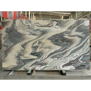 SH STONE <span class=keywords><strong>Cipollino</strong></span> <span class=keywords><strong>Verde</strong></span> losa de mármol de lujo pulido brillante azulejos de pared exóticos sala de estar baño losa de pared de mármol <span class=keywords><strong>verde</strong></span> - Product Image 1