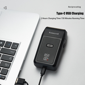 Nouveau rasoir électrique rechargeable pour hommes à double lame oscillante, 2 vitesses réglables, étanche IPX6 pour camping-car - Product Image 5