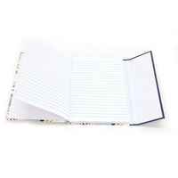 Carnet de notes A5 à spirales, 100 feuilles, couverture en tissu, motif floral, journal vintage imprimé en couleur, cadeau idéal