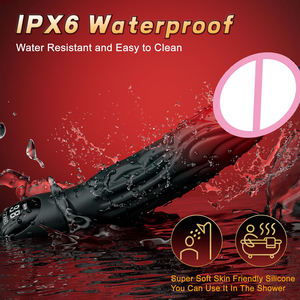 Ejderha fantezi titreşimli yapay penis vajinal klitoral stimülatör LED ekran G Spot erkek ve kadın için gerçekçi yapay penis vibratör - Product Image 4