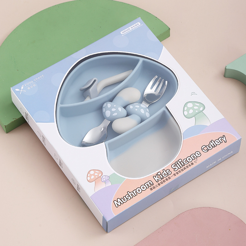 Juego de platos llanos de setas (5 piezas)
