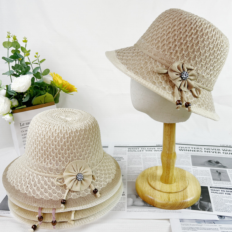 Warm Knitted Grandma Hat - Soft Brim Beanie for Elderly