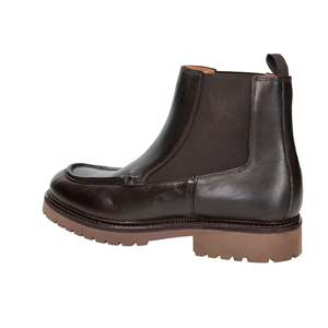 Bottines basses pour homme Exton 689 en cuir marron style Chelsea pour un usage décontracté - Product Image 3