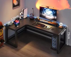 Hiện Đại Nhà PC Máy Tính Chơi Game Bàn Cho Trò Chơi RGB Kim Loại Khung L Hình Dạng Bảng Máy Tính Để Bàn E-Thể Thao Thương Mại Đồ Nội Thất - Product Image 6