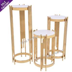 Piliers de décoration en or Sinoperfect, support à gâteau du désert, support en or, supports à gâteau en or pour les mariages, les banquets, les événements - Product Image 1