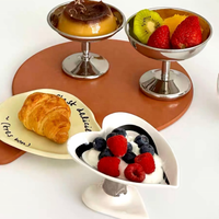 Keramisch Hartvormig Gebak Fruitplaat Dessertbord Sieraden Opbergbak Milieuvriendelijk Multifunctioneel Ontwerp Moq 20 Stuks