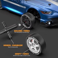 Voiture RC à l'échelle 1:24, 4 roues motrices, haute vitesse 30 km/h, lumières LED, gyroscope, télécommande 2,4 GHz, coque en PVC, câble USB électrique