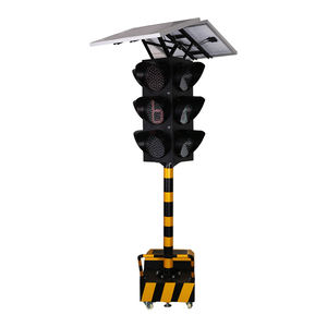 Semáforo Peatonal Portátil Inteligente, Luz de Señalización de Tráfico Móvil Solar con LED Rojo y Verde para Seguridad Vial en Obras de Construcción - Product Image 3