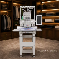 Machine à broder automatique informatisée REVHON, tête simple, 1200 tr/min, pour la décoration de vêtements et de cuir