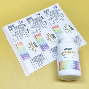 Tùy chỉnh không thấm nước tự dính chăm sóc sức khỏe bao bì nhãn CuộN vitamin bổ sung nhãn cho chai y tế - Product Image 1